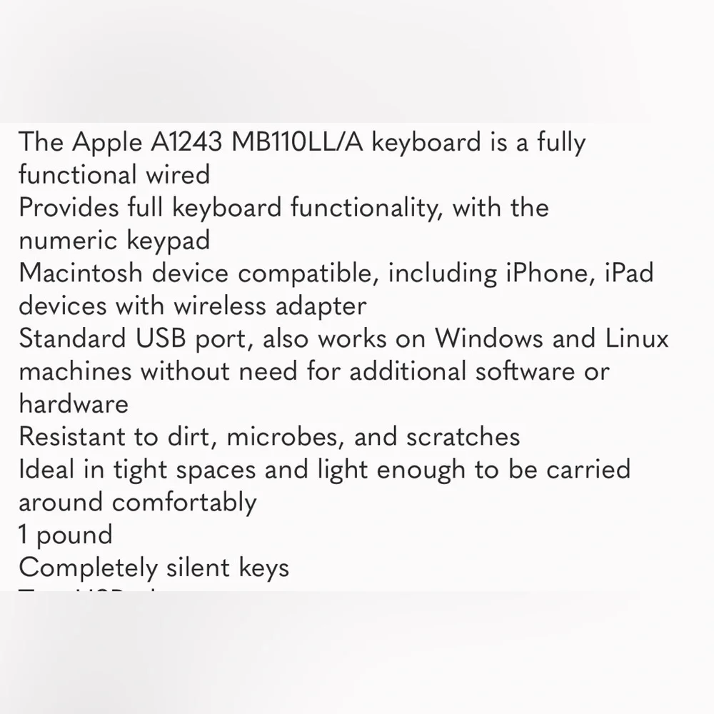 Apple wired keyboard